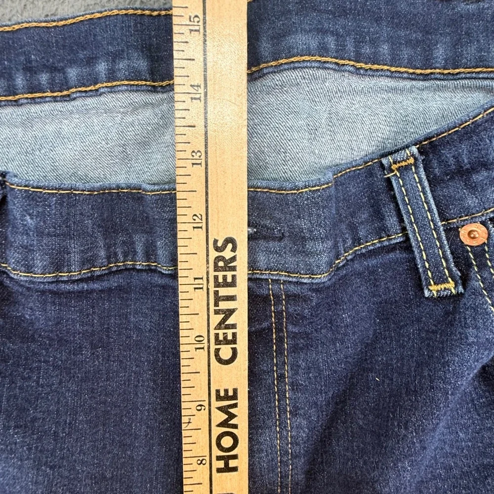 Levi's 559 Relaxed Straight Jeans Mens 42x32 Blue Dark Wash Stretch Denim